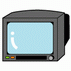 黒色のテレビのイラスト