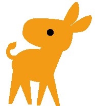 後ろを振り返る可愛らしいロバを横から描いたイラスト