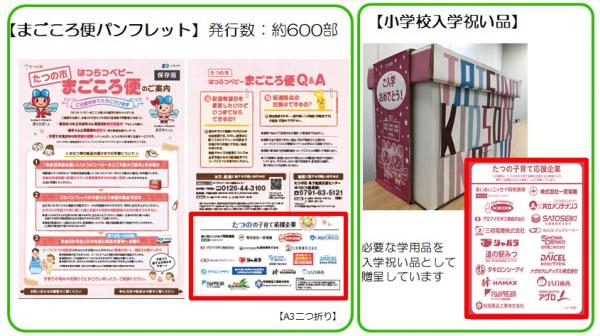 まごころ便入学祝いの広告掲載例