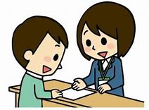 窓口で届出をしているイラスト