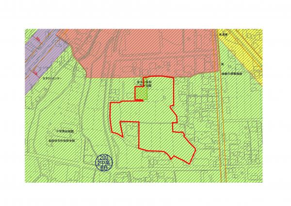 堂本上岸位置図用途位置図【用途地域】