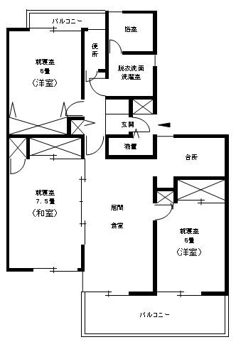 3LDK間取図