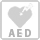 AEDのピクトグラム（設備なし）