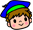 青い帽子を被った男の子のイラスト