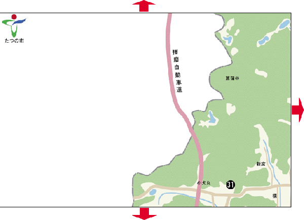 たつの市にある一部地域の地図A3