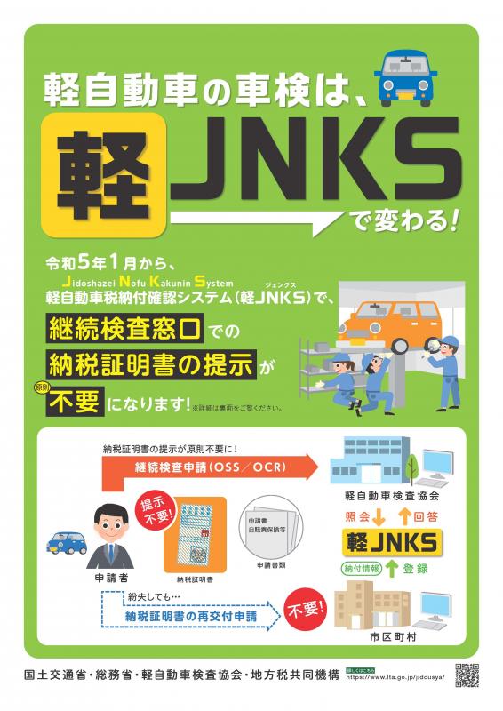 軽JNKSのチラシ（表面）