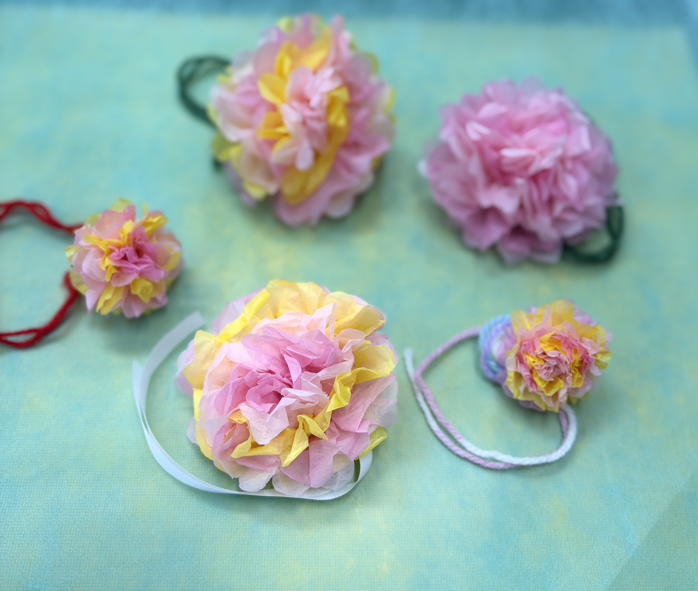 おはながみで作ったお花の画像