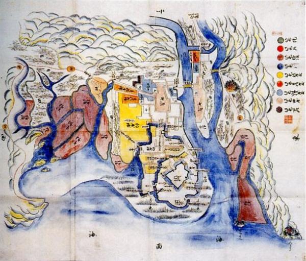 赤穂城内並家中近辺町在之絵図の写真