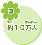 3 約10万人
